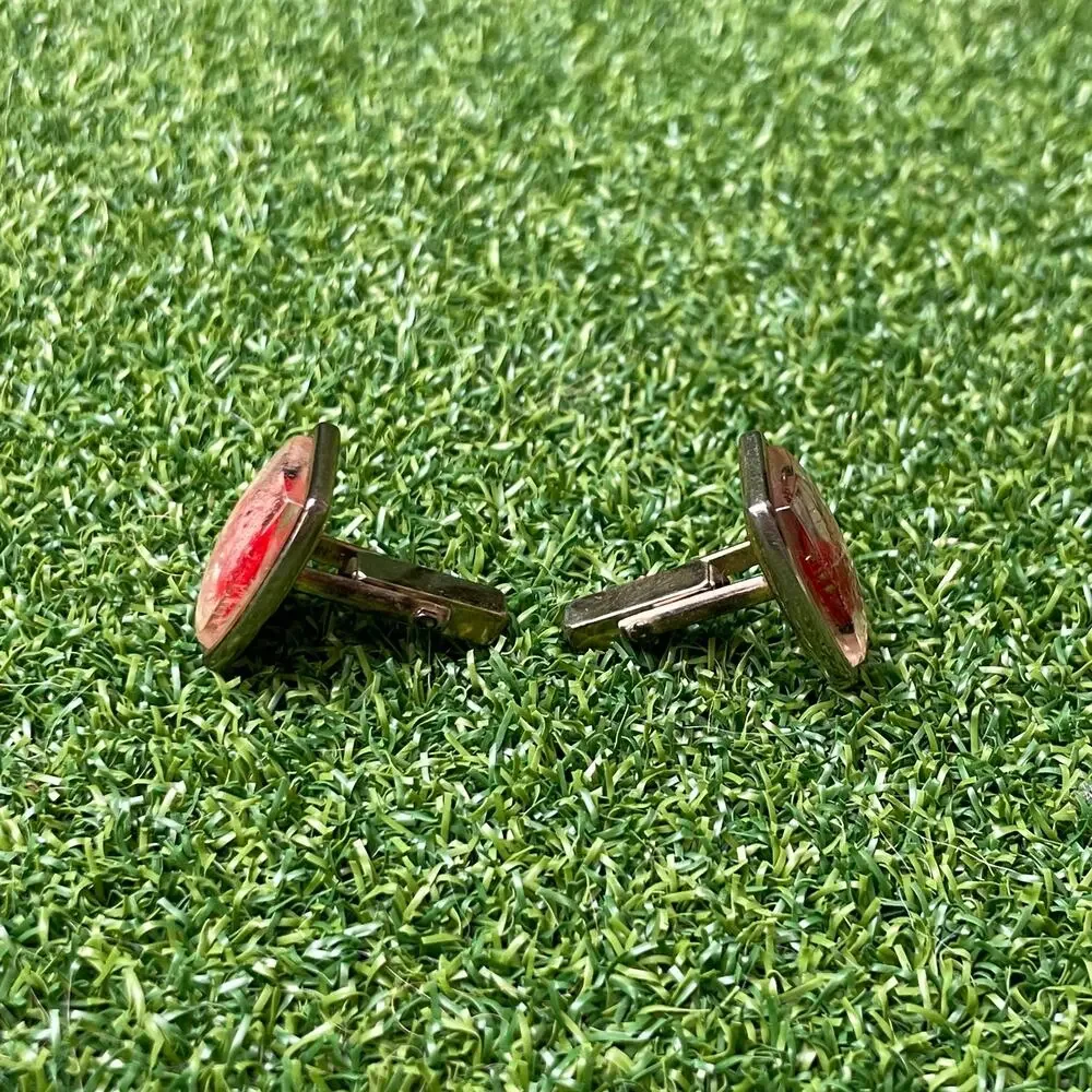 Anson Lucite and Metal Fishing Lure Cuff Links